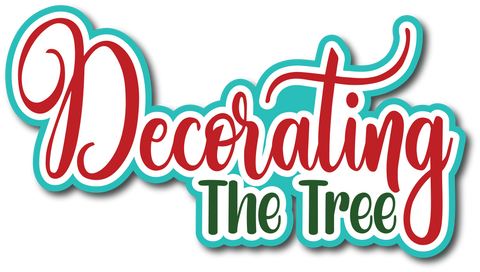 Decorating the Tree - Scrapbook Page Title Sticker