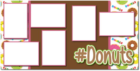 # Donuts - Printed Premade Scrapbook (2) Page 12x12 Layout