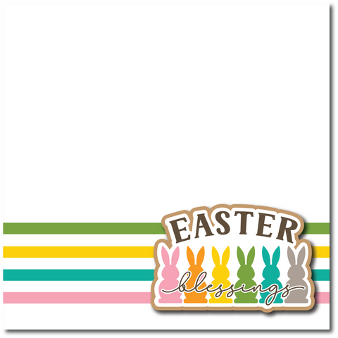 Easter Blessings - Printed Premade Scrapbook Page 12x12 Layout