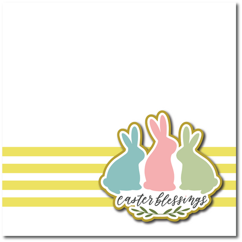 Easter Blessings - Printed Premade Scrapbook Page 12x12 Layout