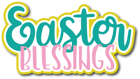 Easter Blessings - Scrapbook Page Title Sticker