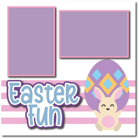 Easter Fun - Printed Premade Scrapbook Page 12x12 Layout