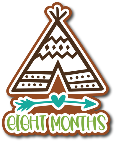 Eight Months - Scrapbook Page Title Sticker