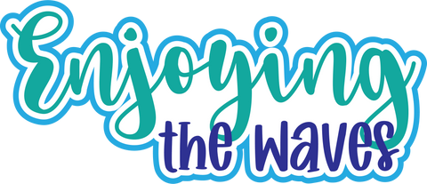 Enjoying the Waves - Scrapbook Page Title Sticker