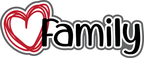 Family - Scrapbook Page Title Sticker