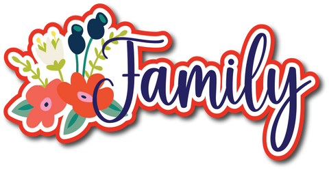 Family - Scrapbook Page Title Sticker