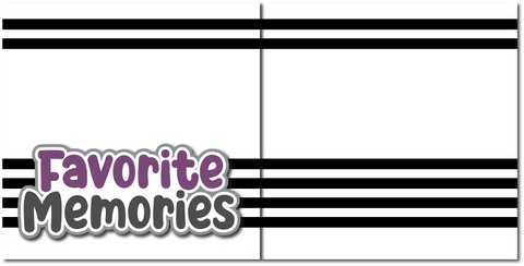 Favorite Memories - Printed Premade Scrapbook (2) Page 12x12 Layout