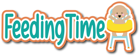Feeding Time - Scrapbook Page Title Sticker