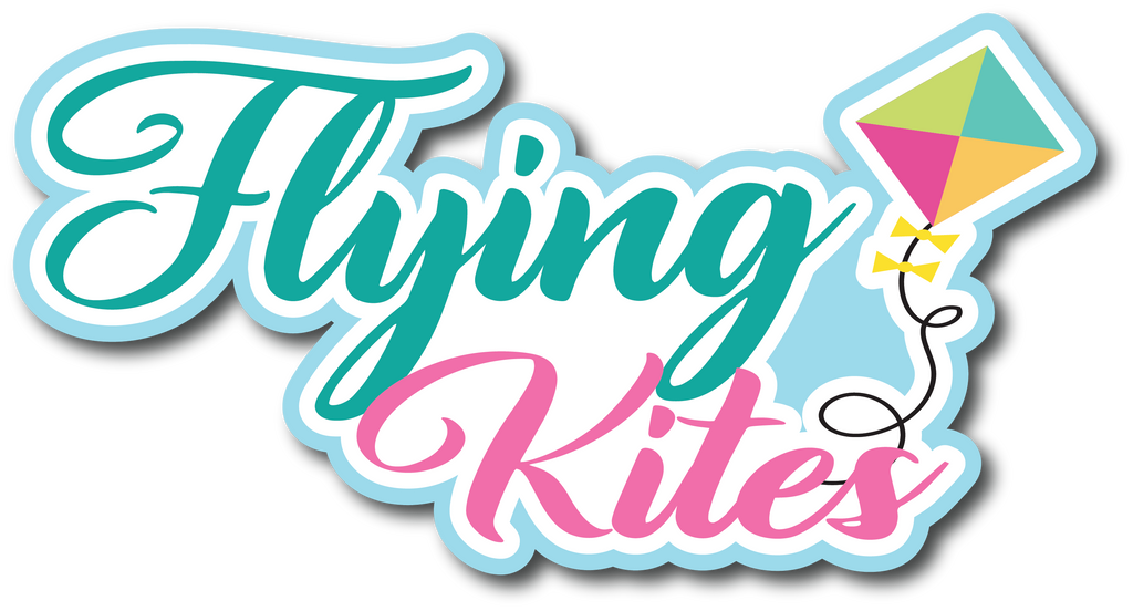 Flying Kites Scrapbook Page Title Sticker Autumn's Crafty Corner