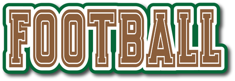Football - Scrapbook Page Title Sticker