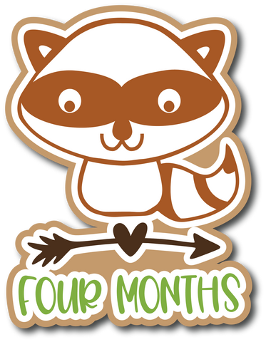 Four Months - Scrapbook Page Title Sticker