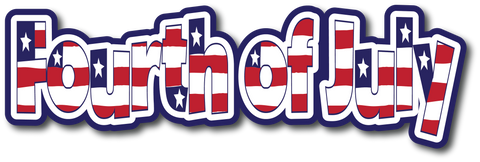 Fourth of July - Scrapbook Page Title Sticker