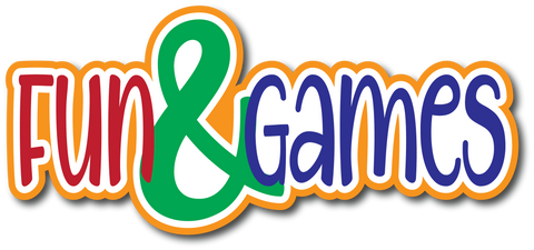 Fun & Games - Scrapbook Page Title Sticker