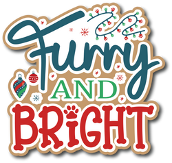 Furry & Bright - Scrapbook Page Title Sticker