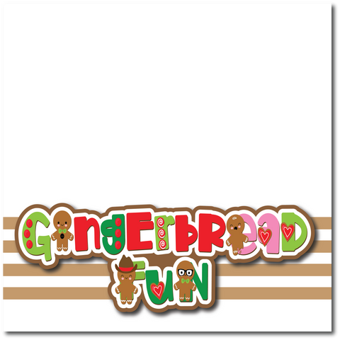 Gingerbread Fun - Printed Premade Scrapbook Page 12x12 Layout