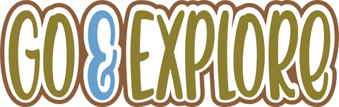 Go & Explore - Scrapbook Page Title Sticker