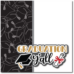 Graduation Y'all - Printed Premade Scrapbook Page 12x12 Layout