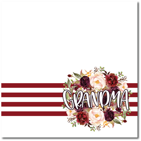 Grandma - Printed Premade Scrapbook Page 12x12 Layout