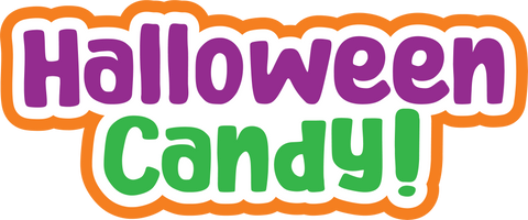Halloween Candy - Scrapbook Page Title Sticker