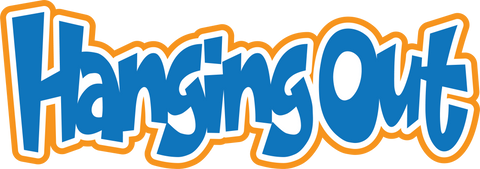 Hanging Out - Scrapbook Page Title Sticker