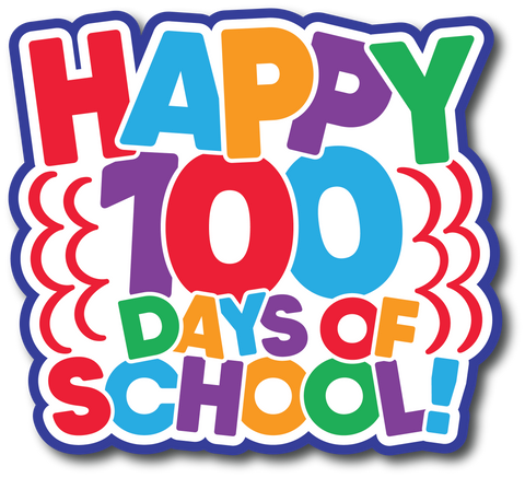 Happy 100 Days of School - Scrapbook Page Title Sticker
