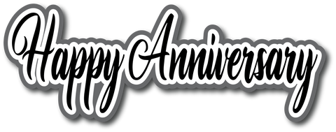 Happy Anniversary - Scrapbook Page Title Sticker