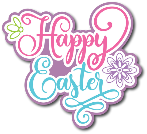 Happy Easter - Scrapbook Page Title Sticker