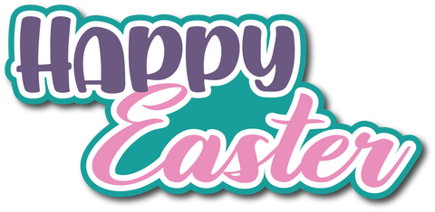 Happy Easter - Scrapbook Page Title Sticker