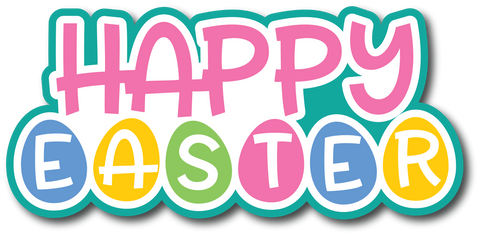 Happy Easter - Scrapbook Page Title Sticker