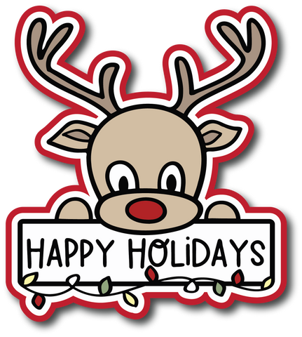 Happy Holidays - Scrapbook Page Title Sticker