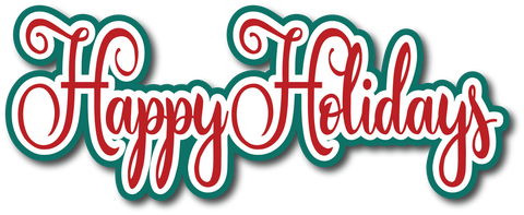 Happy Holidays - Scrapbook Page Title Sticker