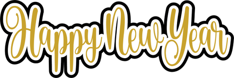 Happy New Year - Scrapbook Page Title Sticker