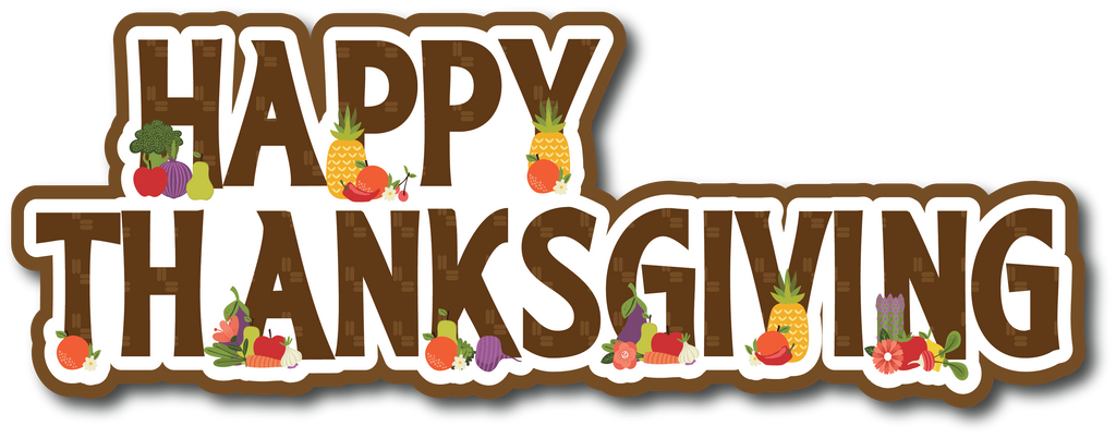 Happy Thanksgiving 2023 - Scrapbook Page Title Sticker – Autumn's