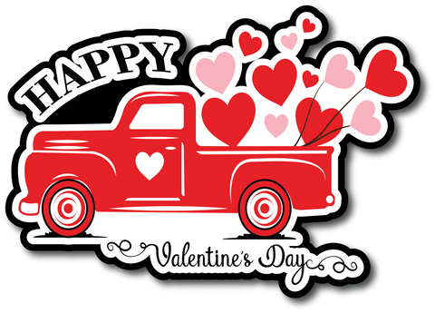 Happy Valentine's Day - Scrapbook Page Title Sticker