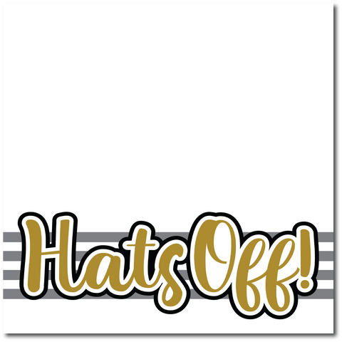 Hats Off - Printed Premade Scrapbook Page 12x12 Layout