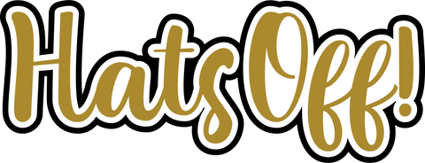 Hats Off! - Scrapbook Page Title Sticker