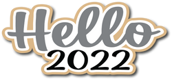 Hello 2022 - Scrapbook Page Title Sticker