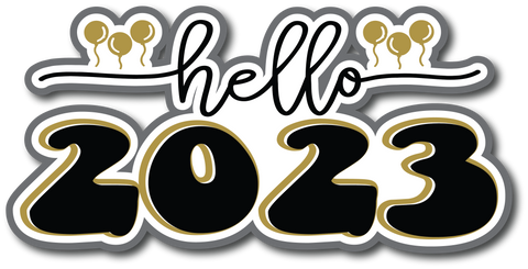 Hello 2023 - Scrapbook Page Title Sticker