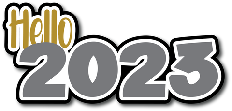 Hello 2023 - Scrapbook Page Title Sticker