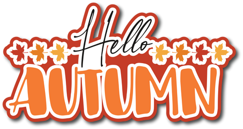 Hello Autumn - Scrapbook Page Title Sticker