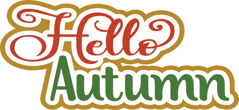Hello Autumn - Scrapbook Page Title Sticker