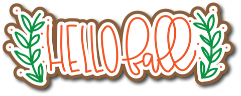 Hello Fall - Scrapbook Page Title Sticker