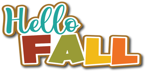 Hello Fall - Scrapbook Page Title Sticker