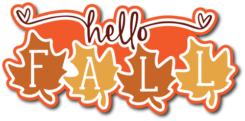 Hello Fall - Scrapbook Page Title Sticker