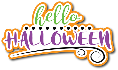 Hello Halloween - Scrapbook Page Title Sticker