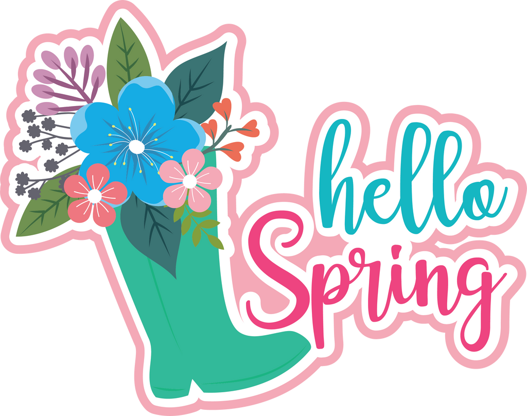 Hello Spring - Scrapbook Page Title Sticker – Autumn's Crafty Corner
