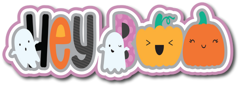 Hey Boo - Scrapbook Page Title Sticker