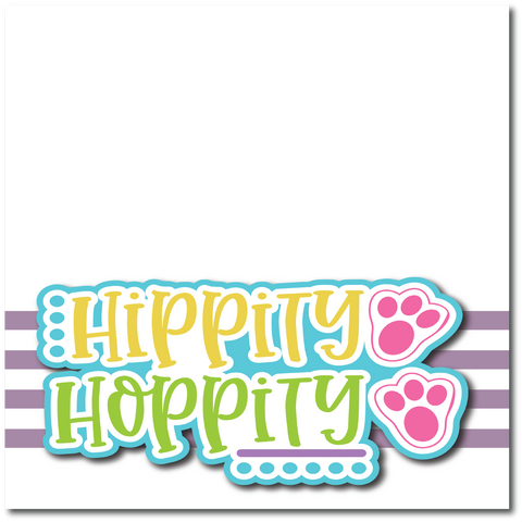 Hippity Hoppity - Printed Premade Scrapbook Page 12x12 Layout