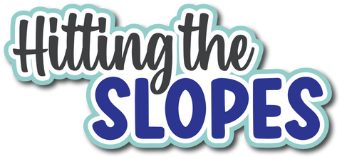 Hitting the Slopes - Scrapbook Page Title Sticker