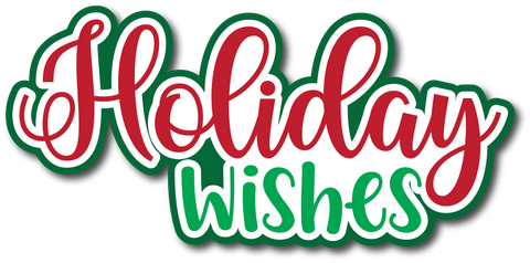 Holiday Wishes - Scrapbook Page Title Sticker